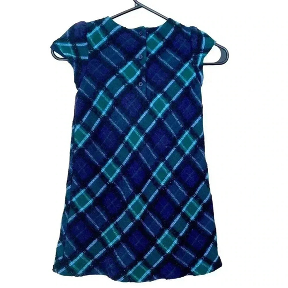 Janie and Jack plaid, fully lined, 50% cotton/50%  wool, cap sleeves dres… - Picture 3 of 5